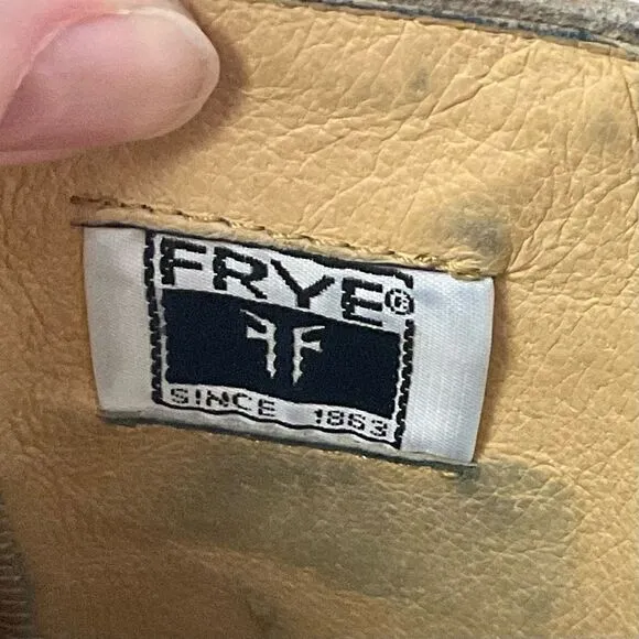 Frye Paige Riding Boots Leather Taupe Sz 9.5 Tall
