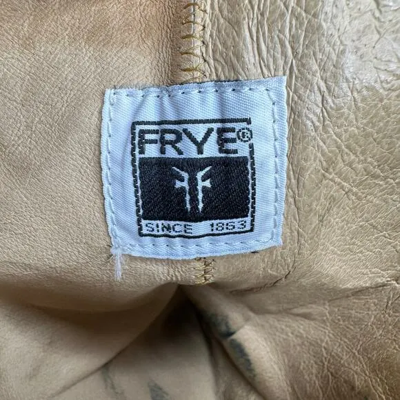 FRYE Paige Tall Riding Boots Black Leather Classic Pull On Womens Size 8B