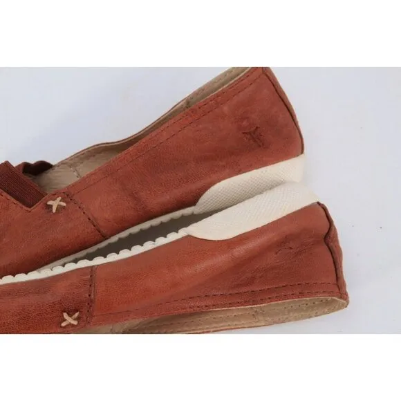 Frye Shoe Women Melanie Leather Slip On Sneaker Loafer Flat Comfort 6 M
