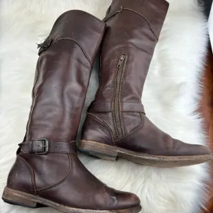 FRYE TALL RIDING LEATHER BOOTS SIZE 8 WOMAN