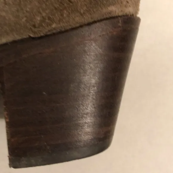 Frye Taupe olive Leather Suede Tall Boots size 6.5