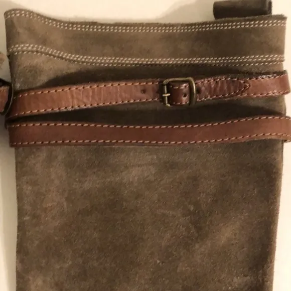Frye Taupe olive Leather Suede Tall Boots size 6.5