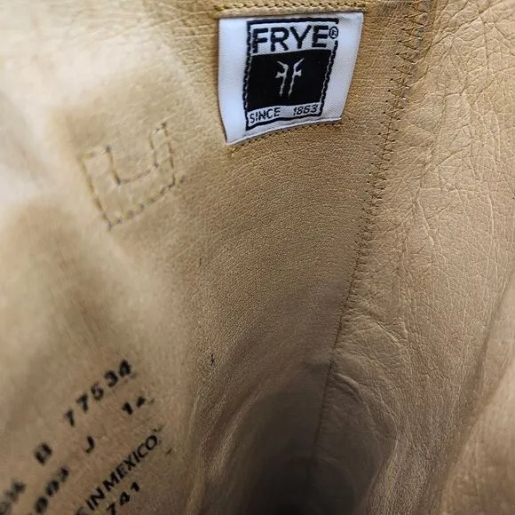 Frye Taupe Paige leather knee-high riding boots 6.5