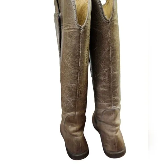 Frye Taupe Paige leather knee-high riding boots 6.5