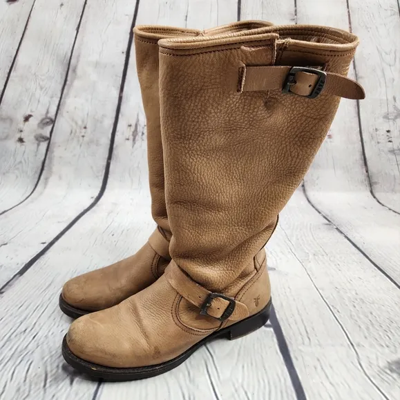 Frye Veronica Leather Slouchy Tall Boots