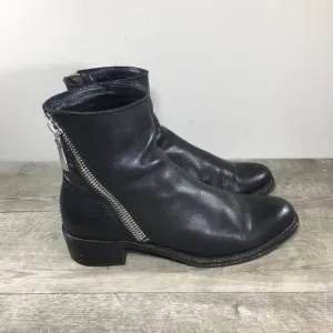 FRYE Women's 78050 Demi Zip Black Leather Moto Bootie Ankle Riding Boots Size 9