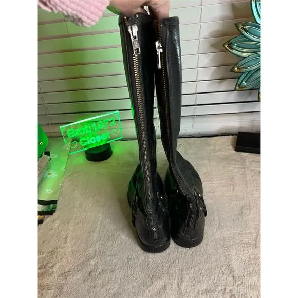 Frye Women's Phillip Harness Tall Riding Boots Black Size 8 B