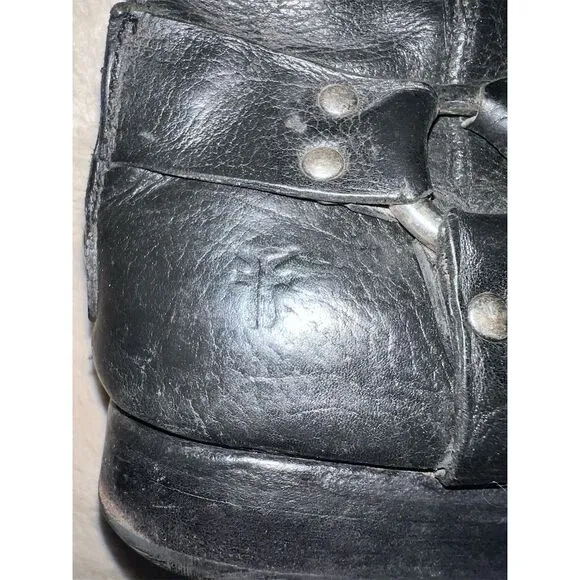 Frye Women's Phillip Harness Tall Riding Boots Black Size 8 B