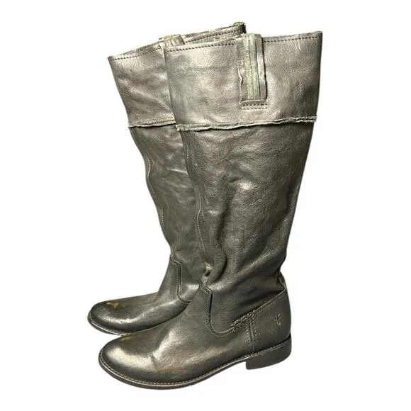 Frye Womens Shirley Artisan Black Leather Riding Tall Equestrian Boots 6.5B