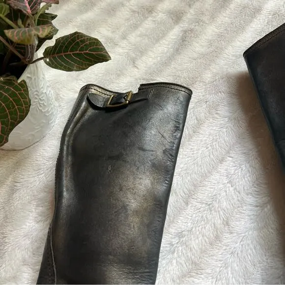 Frye x Coach Veronica Metallic Tall Leather Boots