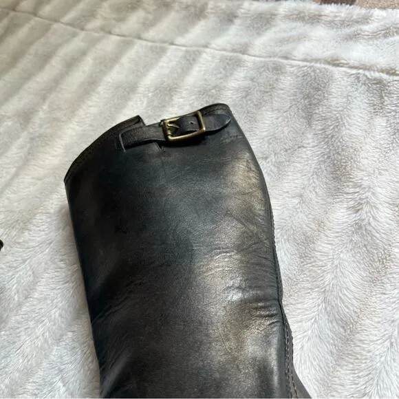 Frye x Coach Veronica Metallic Tall Leather Boots