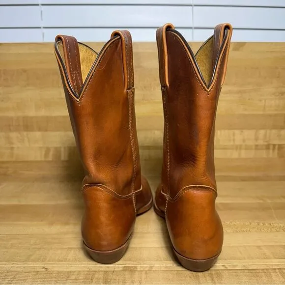 Frye boots Womens Leather Pointed Toe Cowboy Ankle Boots Brown Size 5.5 USA