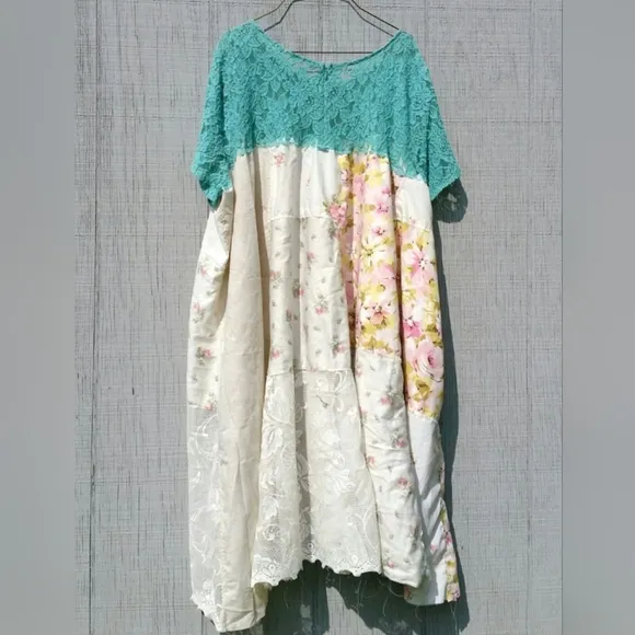 Funky Tunic Upcycled Romantic Patchwork Dress