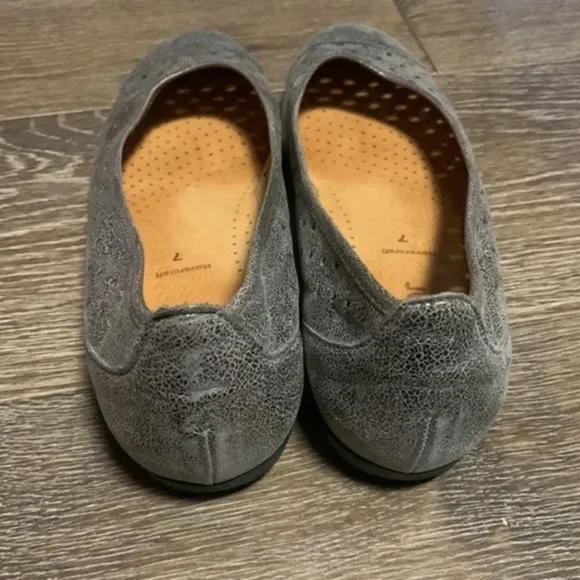 𝅺Gabor Hovercraft perforated cut out Wallaby suede slip on loafer shoes