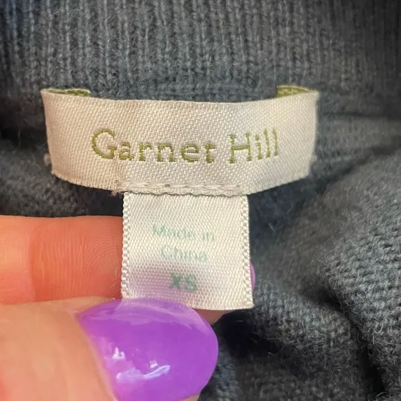 Garnet Hill Oversized Turtleneck Wool Cashmere Sweater size S