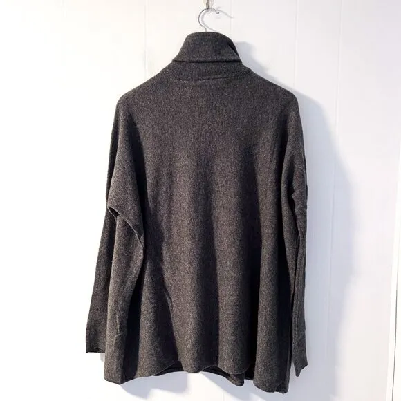 Garnet Hill Wool &amp; Cashmere Oversized Turtleneck Sweater Extra Small