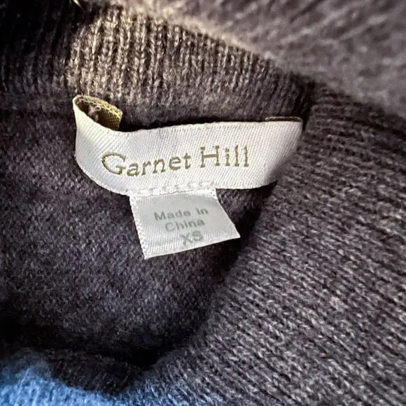 Garnet Hill Wool &amp; Cashmere Oversized Turtleneck Sweater Extra Small