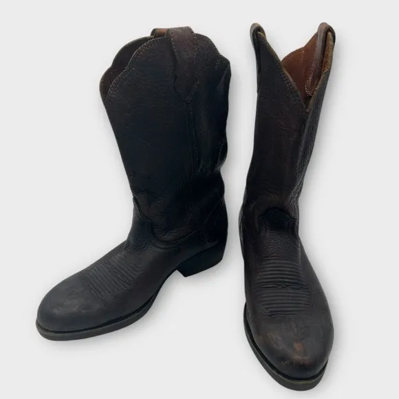 Georgia Boot G4742 Mens Brown Pull On Wedge Wellington Work Boots Size 9 Wide