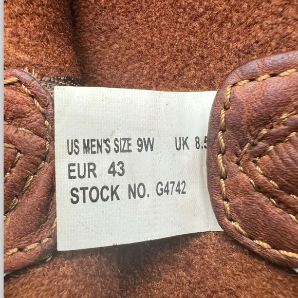 Georgia Boot G4742 Mens Brown Pull On Wedge Wellington Work Boots Size 9 Wide