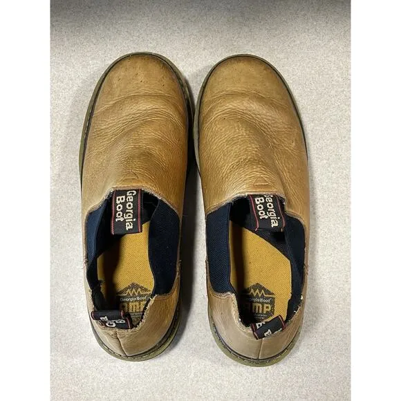 Georgia Boot Giant Romeo Work Steel Toe Boots Brown Leather Men's Size 13