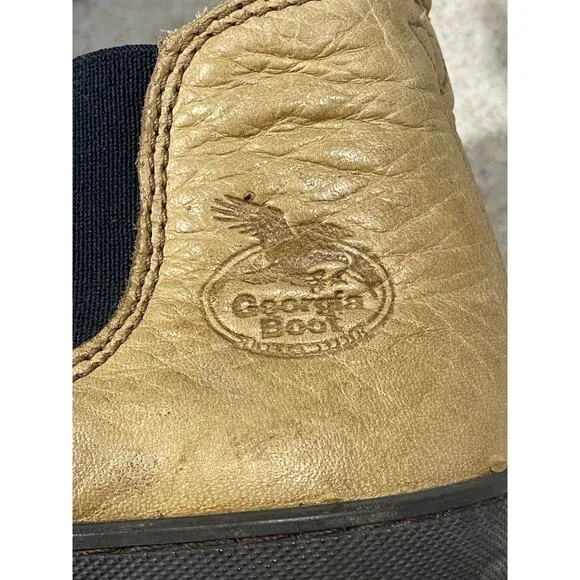 Georgia Boot Giant Romeo Work Steel Toe Boots Brown Leather Men's Size 13
