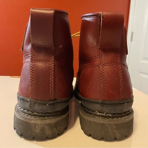 Georgia Boot Men’s Brick Red Leather Lace Up Workwear Gorpcore Boots