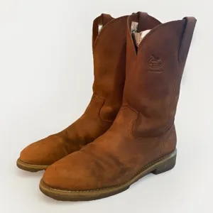 Georgia Boot Mens Ranch Wellington Boots 11.5D Chestnut Brown G5814 Farm Western