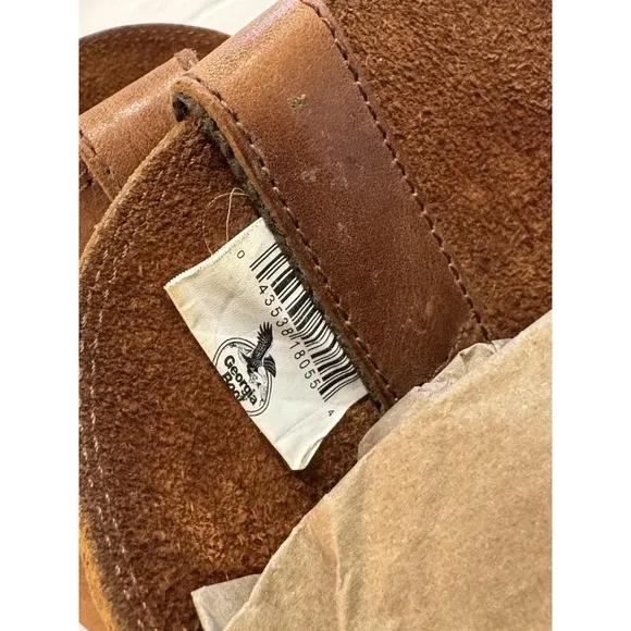 Georgia Boot Mens Ranch Wellington Boots 11.5D Chestnut Brown G5814 Farm Western