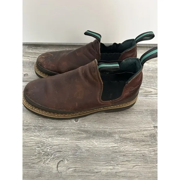 Georgia Giant Romeo Men's Leather Work Casual Steal Toe Boots Slip On Size 10M