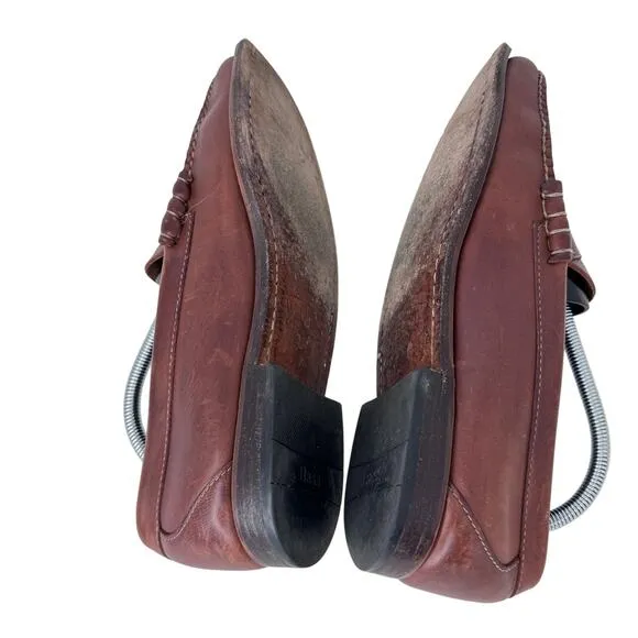 GH BASS‎ Weejuns Larson Penny Loafer Shoes Leather Slip-On Brown Mens Size 10.5