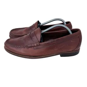 GH BASS‎ Weejuns Larson Penny Loafer Shoes Leather Slip-On Brown Mens Size 10.5