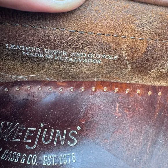 GH BASS‎ Weejuns Larson Penny Loafer Shoes Leather Slip-On Brown Mens Size 10.5