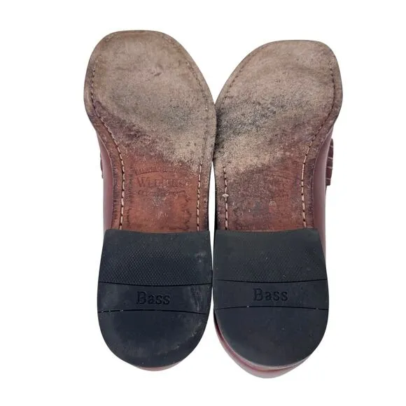 GH BASS‎ Weejuns Larson Penny Loafer Shoes Leather Slip-On Brown Mens Size 10.5