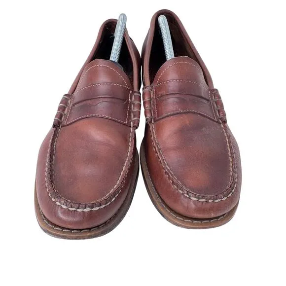GH BASS‎ Weejuns Larson Penny Loafer Shoes Leather Slip-On Brown Mens Size 10.5