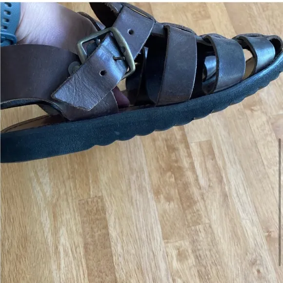 GianLuca L'Artigiano Del Cuoio Brown Leather Sandals Size 42