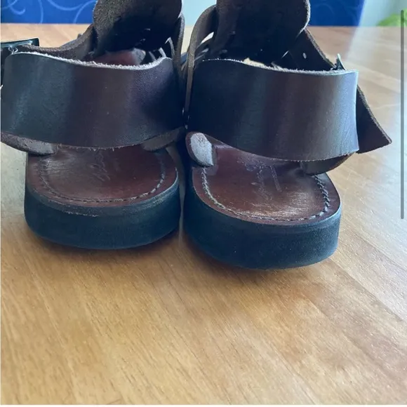 GianLuca L'Artigiano Del Cuoio Brown Leather Sandals Size 42