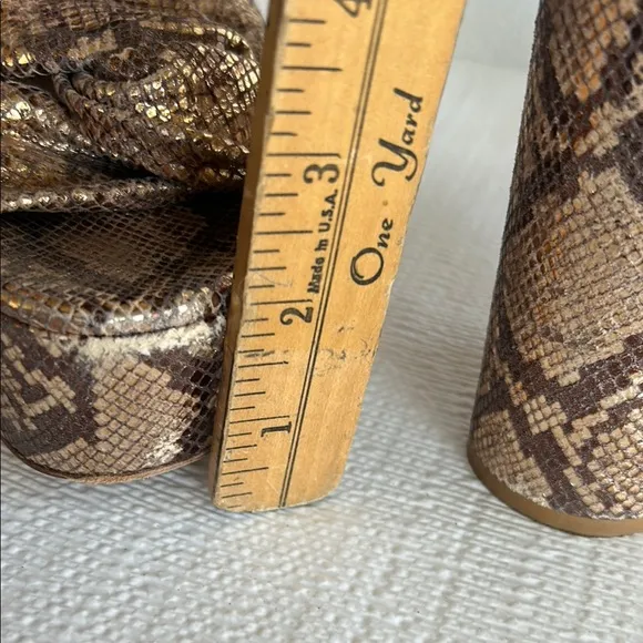 GIANVITO ROSSIDallas Snakeskin-Embossed Metallic Leather Plaform Sandals