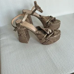 GIANVITO ROSSIDallas Snakeskin-Embossed Metallic Leather Plaform Sandals