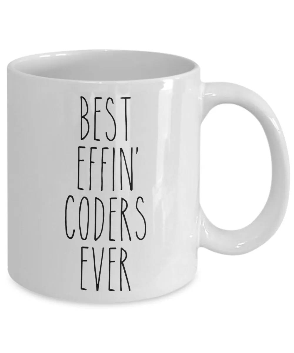 Gift For Coders Best Effin' Coders Ever Mug Coffee Cup Funny Coworker Gifts