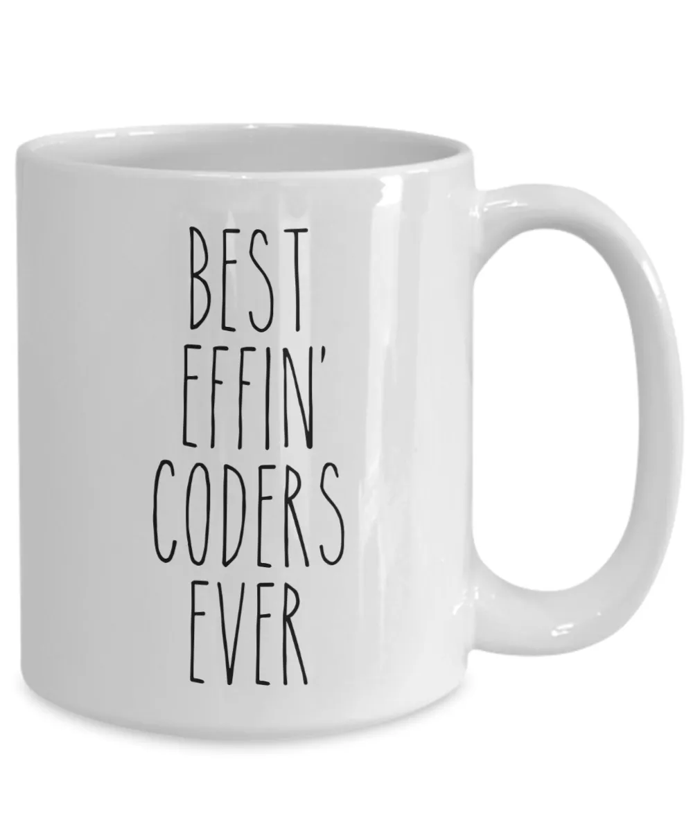 Gift For Coders Best Effin' Coders Ever Mug Coffee Cup Funny Coworker Gifts
