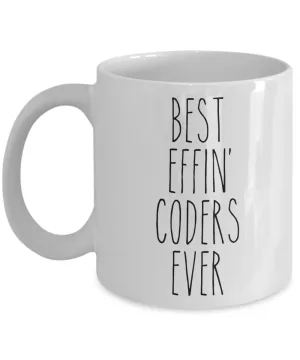 Gift For Coders Best Effin' Coders Ever Mug Coffee Cup Funny Coworker Gifts