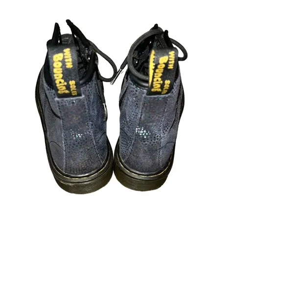 Girls dr martens 1460J iridescent black zip ankle boots booties youth size 2 2Y