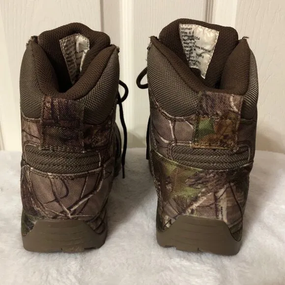 Girls Game Winner Camouflage Hunting Boots Size 6.5D Lace Up Ankle Boots