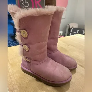 Girls pink tall UGG button boots size 2
