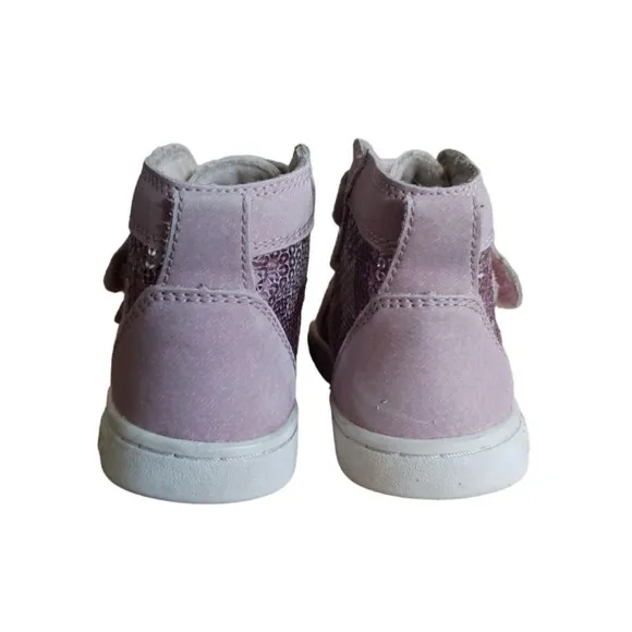 GIRLS UGGS RENNON PINK SEQUIN LIL STARS HIGH TOP SNEAKER GYM SHOE Girls SIZE 6