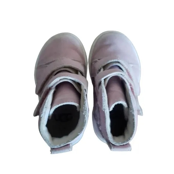 GIRLS UGGS RENNON PINK SEQUIN LIL STARS HIGH TOP SNEAKER GYM SHOE Girls SIZE 6