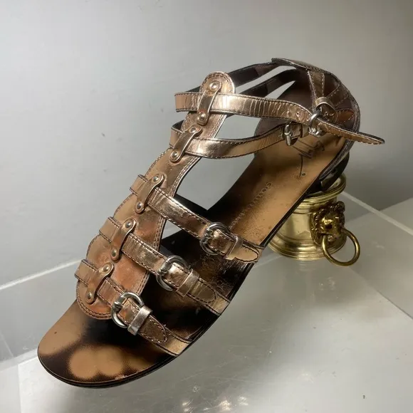 Giuseppe Zanotti copper gladiator sandals sz 9.5 made in italy