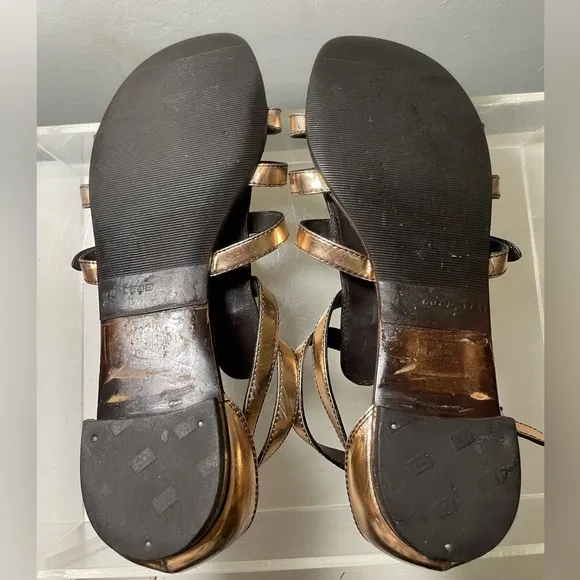Giuseppe Zanotti copper gladiator sandals sz 9.5 made in italy