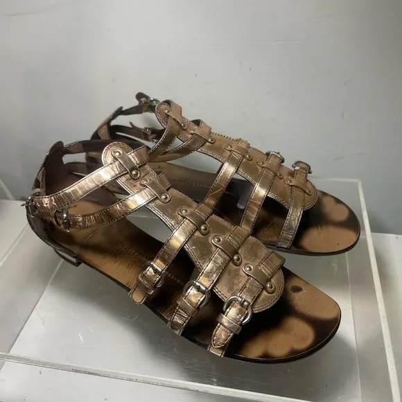 Giuseppe Zanotti copper gladiator sandals sz 9.5 made in italy