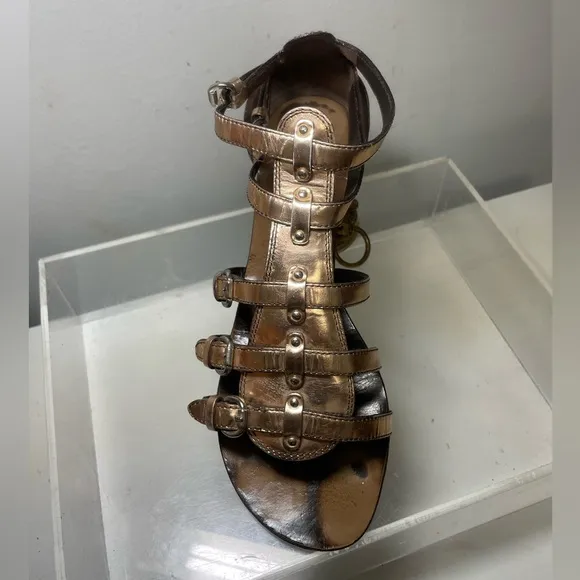 Giuseppe Zanotti copper gladiator sandals sz 9.5 made in italy